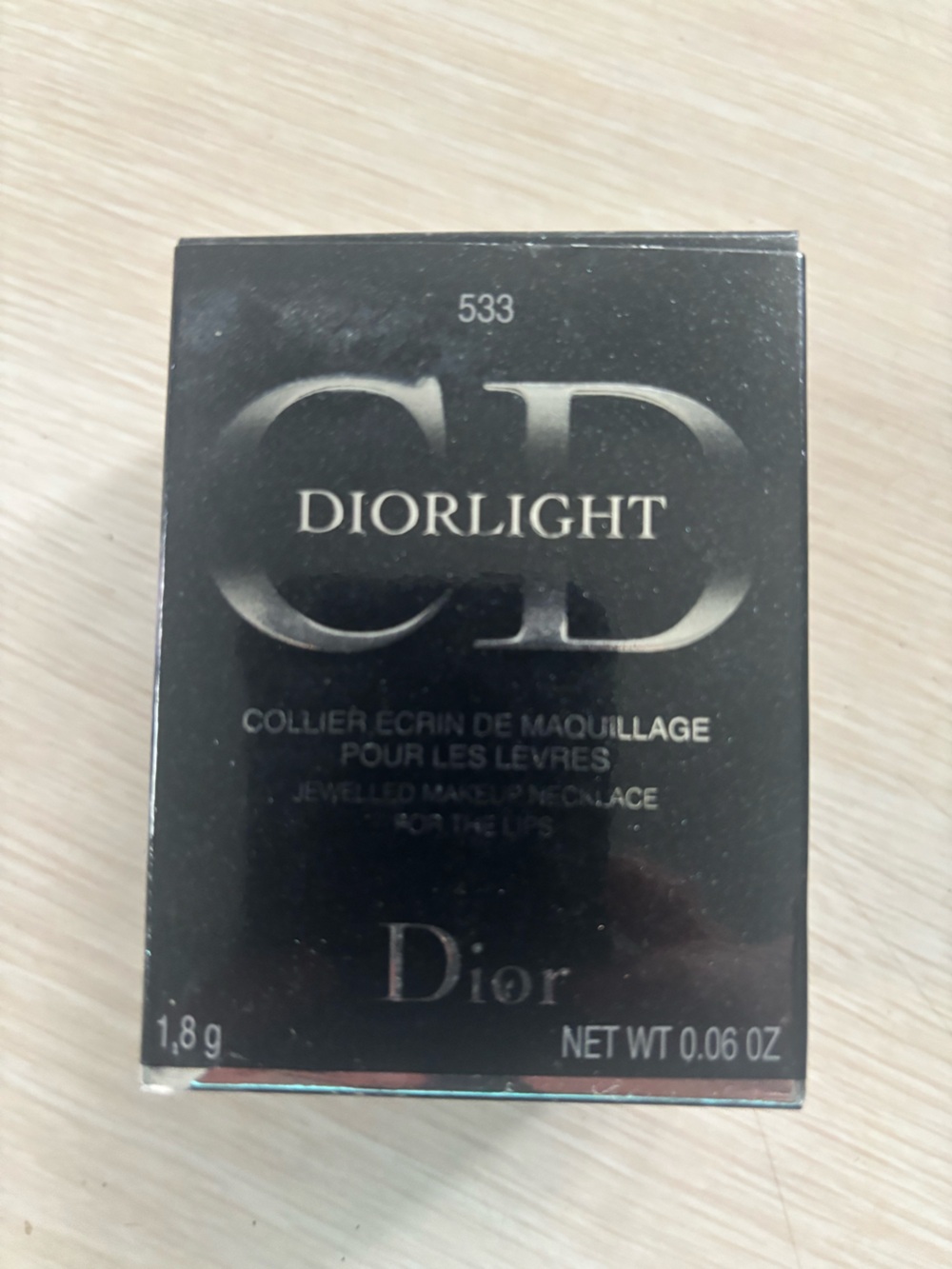 Dior Diorlight Jeweled Lip Makeup Necklace Packaging - Black and Silver